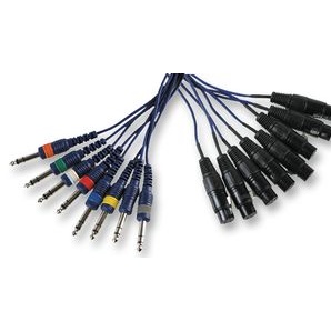 XLR f - Jack m 8-fach Multicore, 6m